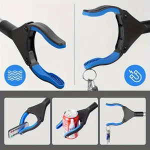 Extra lange 43 Zoll (109,22 Zoll) Grabber-Werkzeug mit magnetischem Spitzen, faltenbarer Reacher-Klaue für Müllabfuhr, leichtes Aluminium-Arm-Verlängerung, Mehrwinkel-Griff, Müllabfuhr für Senioren - Ideal für Schlafzimmer, Toilette, Küche, Terrasse, Bodenreinigung