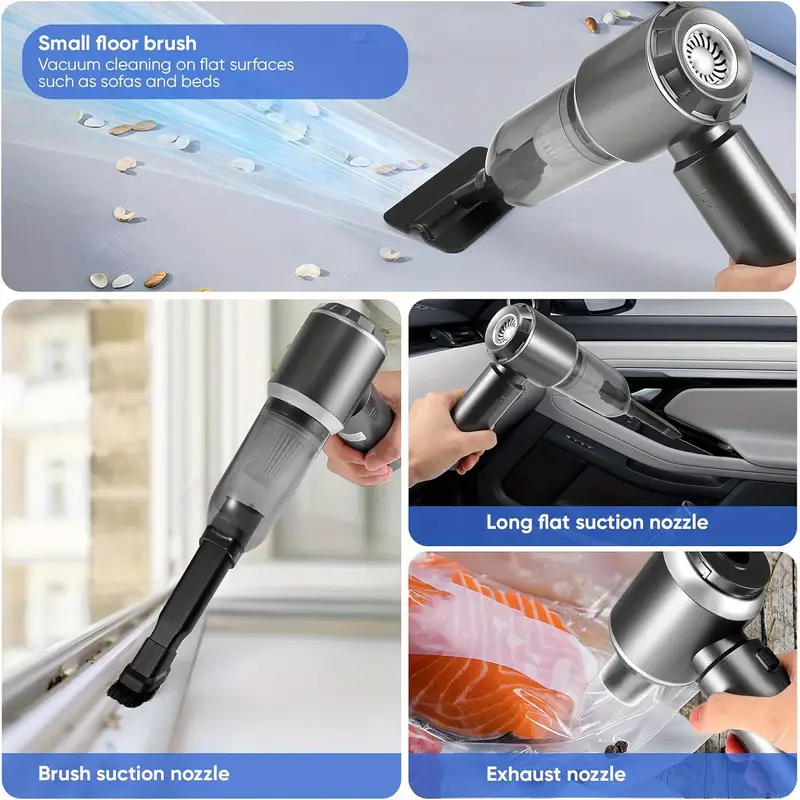 Leistungsstarker Auto-Staubsauger, Hochleistung-Handstaubsauger mit Fugenwerkzeug Schlauch, Leichtgewichtiger Staubsauger, Für Außenbereiche Büro – Bild 7