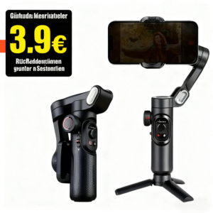 3-Achsen-Handgelenk-Gimbal-Stabilisator, faltbarer Smartphone-Halter für Videoaufnahmen, Vlogging und PTZ-Stabilisierung, ultra-leichter Stabilisator für Reisen und Sportkameras,